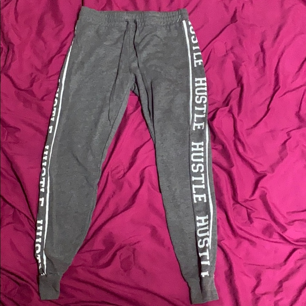 Grey “Hustle” joggers